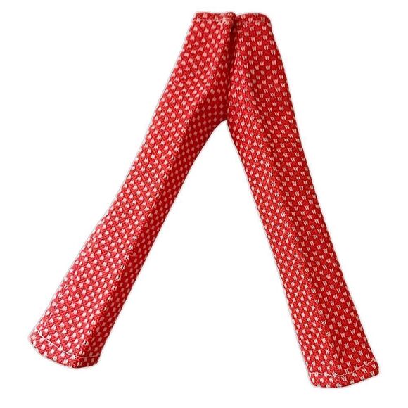 Vintage 70s Barbie Clone Doll Pants Trousers Red White Polka Dot Polyester Flare - Picture 7 of 15